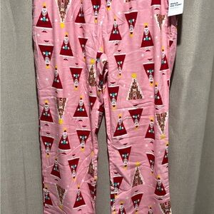 Old Navy Pink Santa Print Women’s Pajama Bottoms